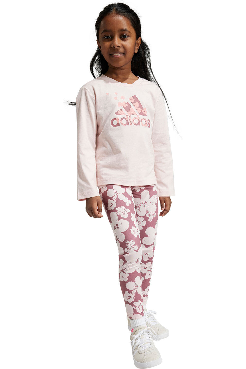 adidas bermuda junior niña LG FLWR LEG SET vista frontal