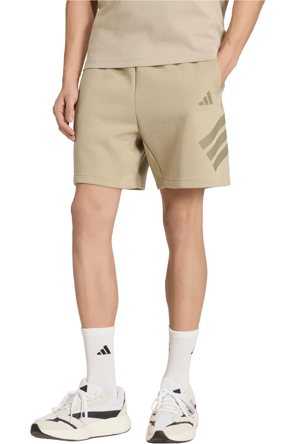 adidas bermudas hombre FUTURE ICONS 3 STRIPES vista frontal
