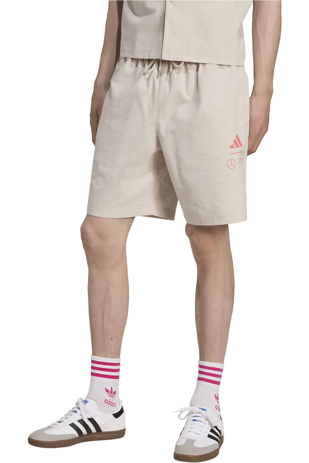 adidas bermudas hombre MERCEDES F1 SUMMER PACK vista frontal