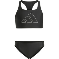 adidas bikini natación niña BIG BARS BIK GY vista frontal