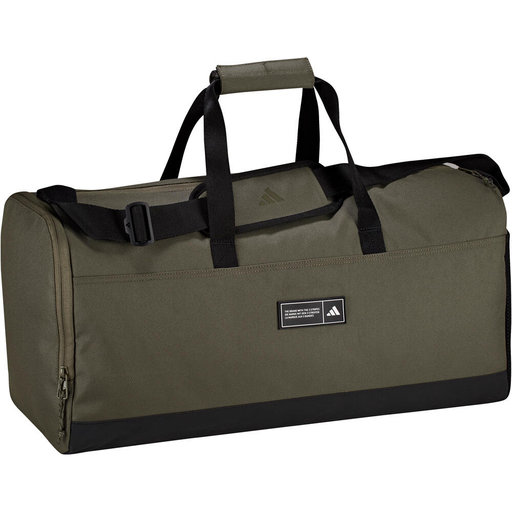 adidas bolsas deporte BOLSA VIAJE WEEKENDER MEDIUM 3 BANDAS vista frontal