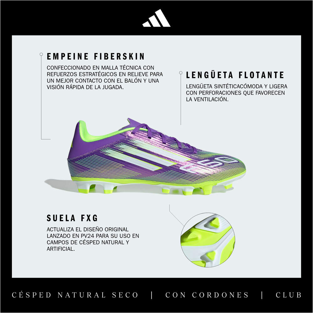 adidas botas de futbol cesped artificial F50 CLUB FG/MG MOAM 06
