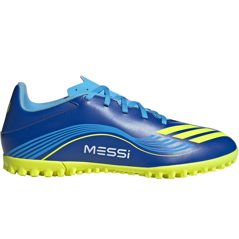 adidas botas de futbol multitaco y terreno duro F50 MESSI CLUB TURF lateral exterior