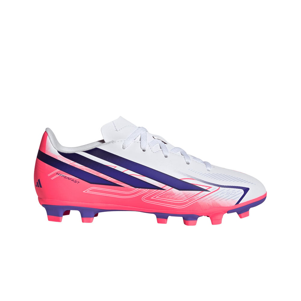 adidas botas de futbol niño cesped artificial F50 CLUB FG JR BLAZRO lateral exterior