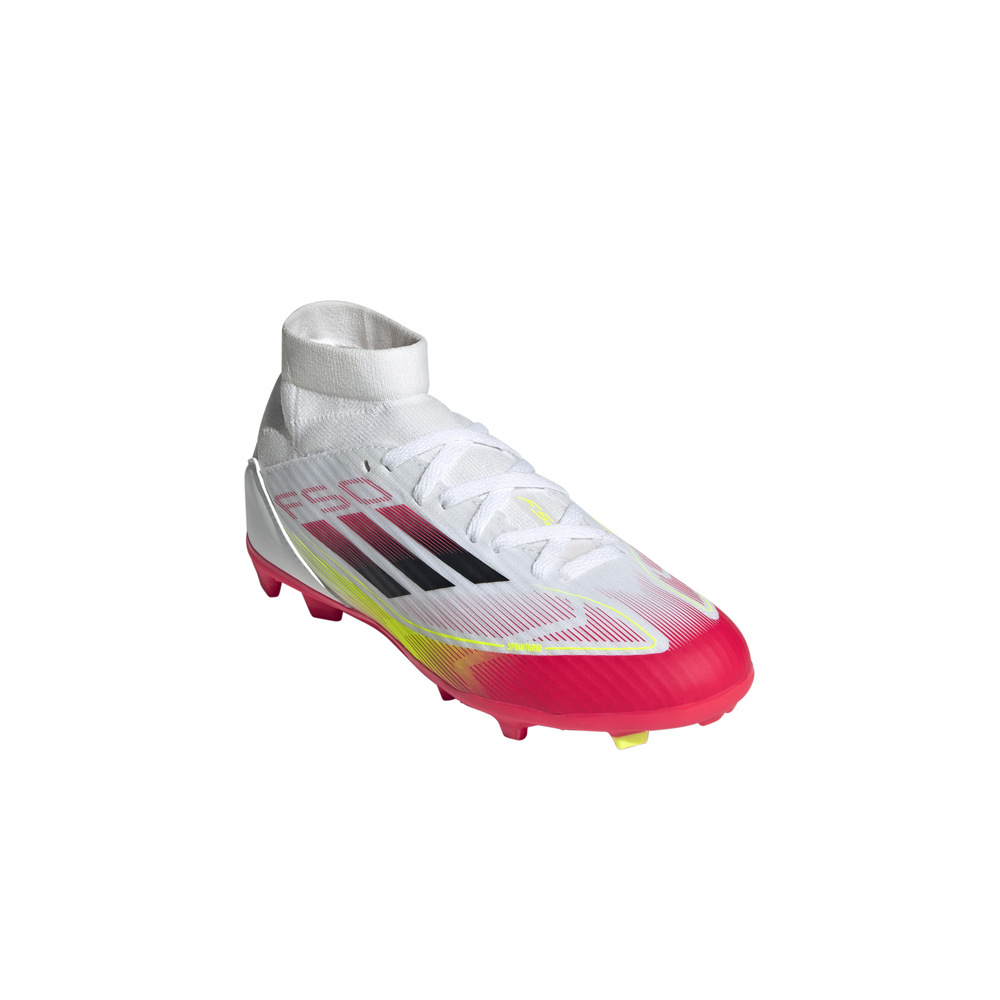 adidas botas de futbol niño cesped artificial F50 LEAGUE FG/MG MID J BLRO lateral interior