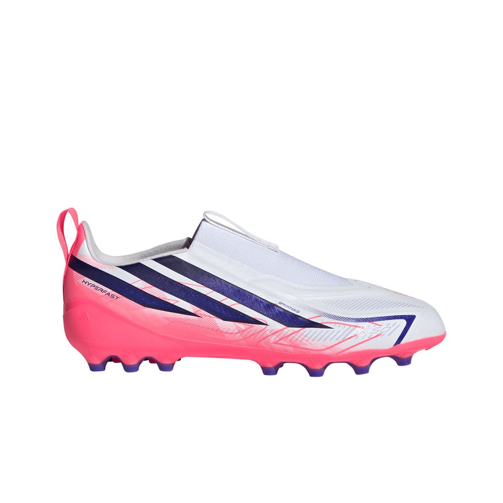 adidas botas de futbol niño cesped artificial F50 LEAGUE LL AG JR BLAZRO lateral exterior