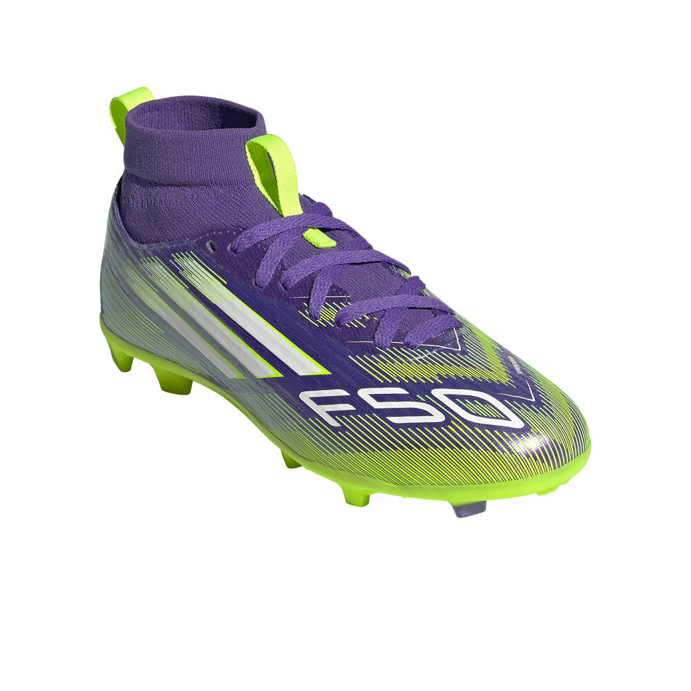 adidas botas de futbol niño cesped artificial F50 LEAGUE MID FG/MG lateral interior