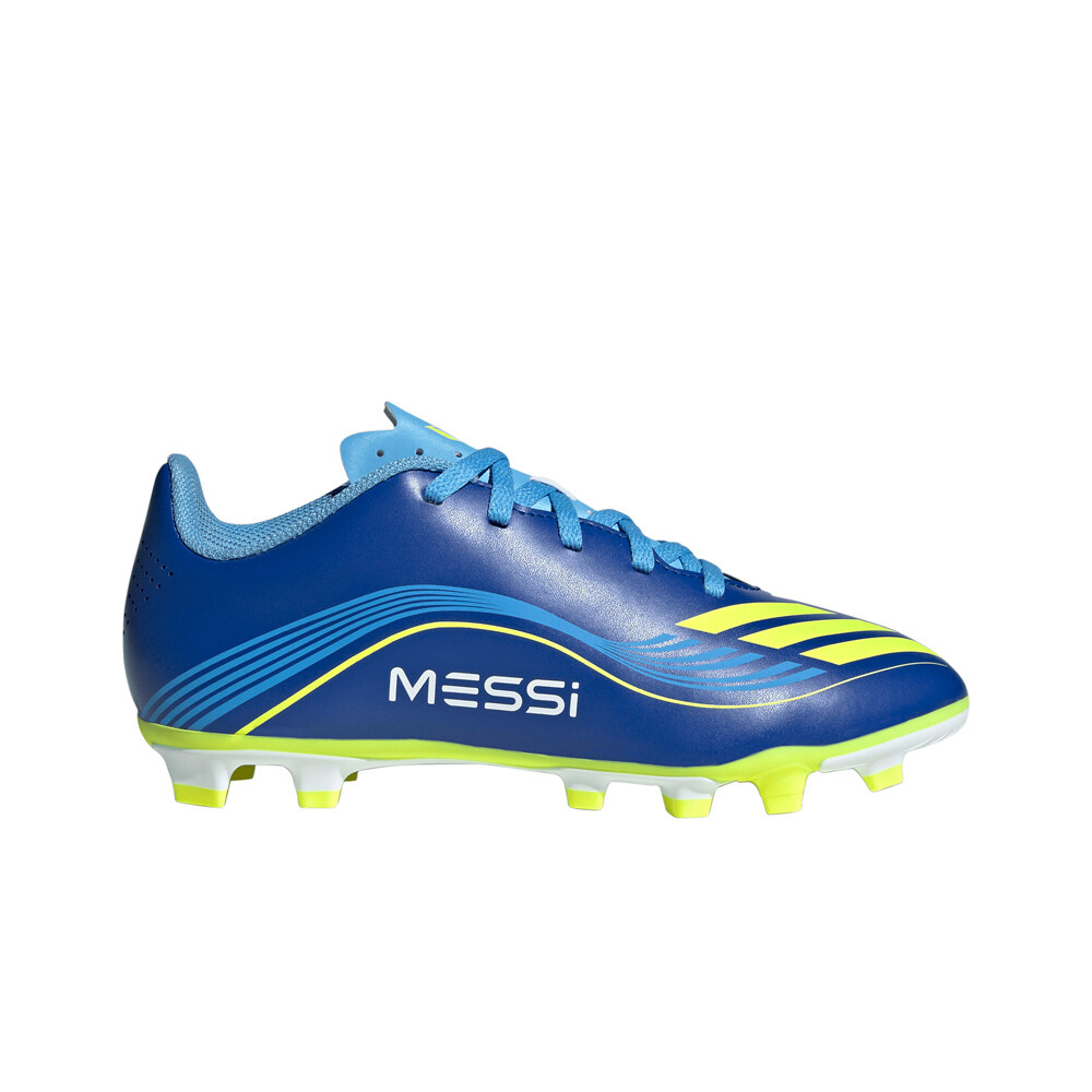 adidas botas de futbol niño cesped artificial F50 MESSI CLUB FG/MG JR MNAM lateral exterior