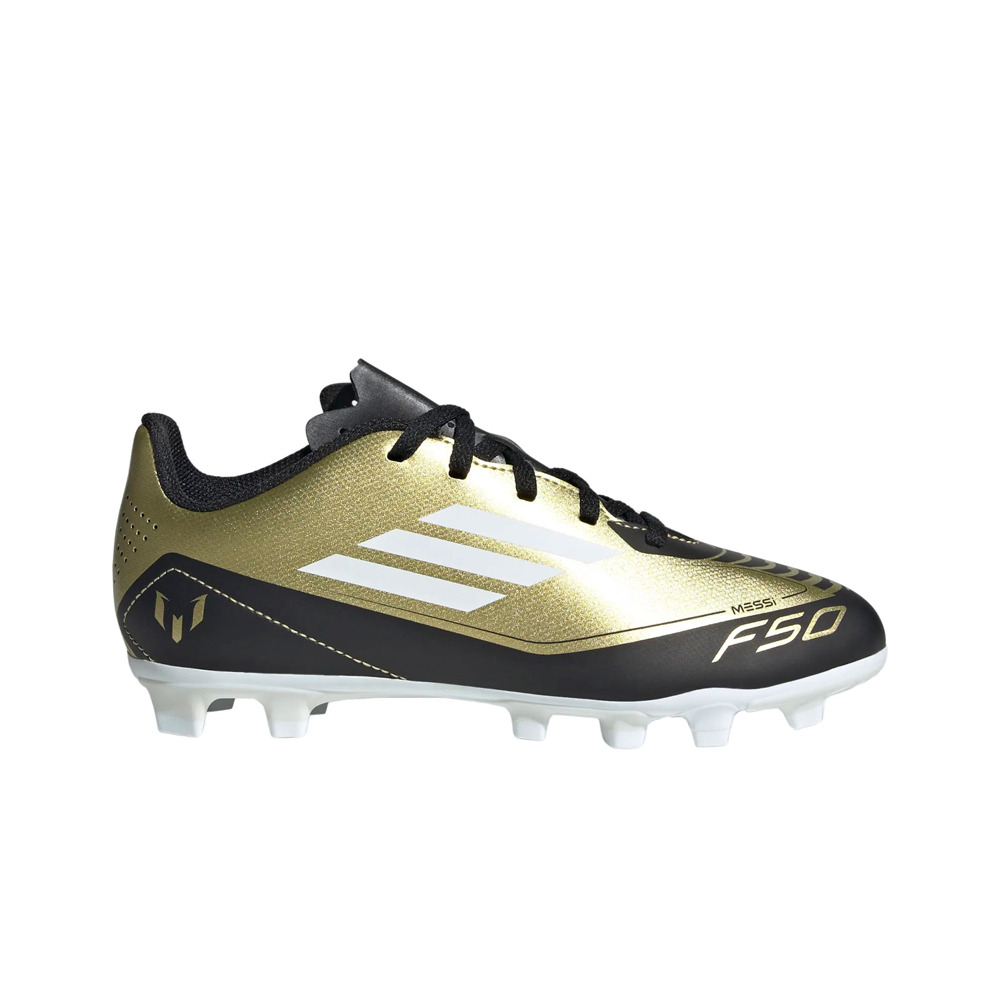 adidas botas de futbol niño cesped artificial F50 MESSI CLUB FxG JR ORBL lateral exterior