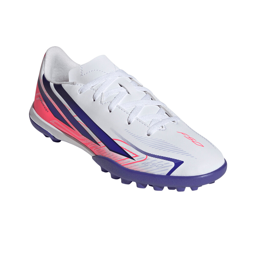 adidas botas de futbol niño multitaco y terreno duro F50 CLUB TF JR BLROAZ lateral interior