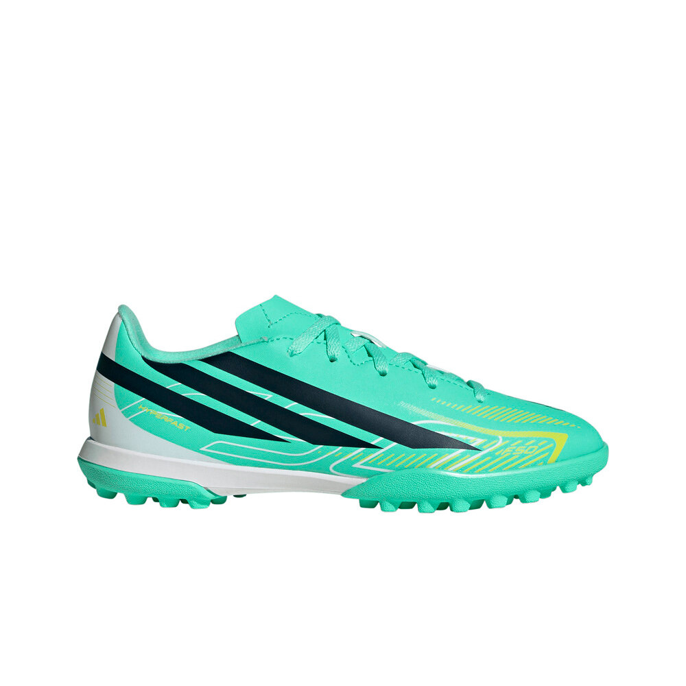 adidas botas de futbol niño multitaco y terreno duro F50 HYPERFAST CLUB lateral exterior