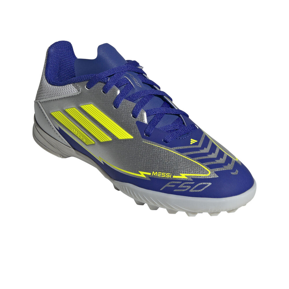 adidas botas de futbol niño multitaco y terreno duro F50 LEAGUE TF J MESSI PLAZ lateral interior