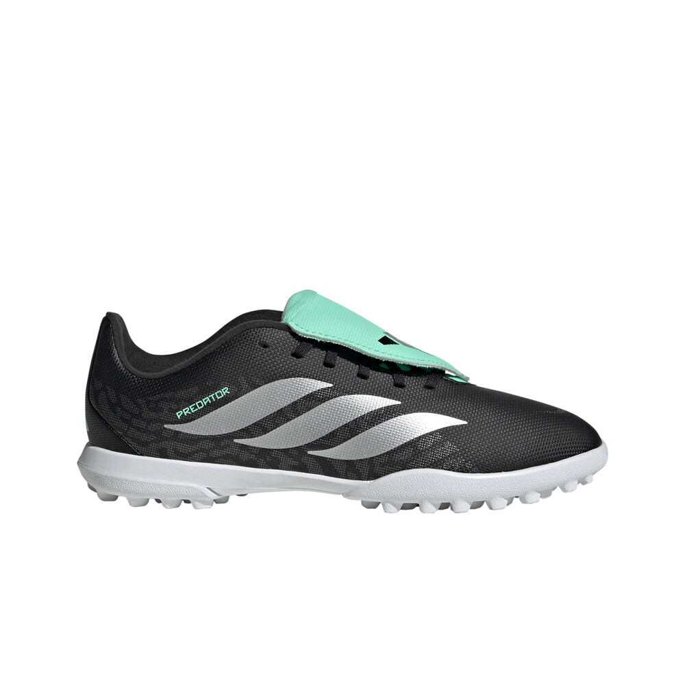 adidas botas de futbol niño multitaco y terreno duro PREDATOR CLUB FT TF JR NEVE lateral exterior