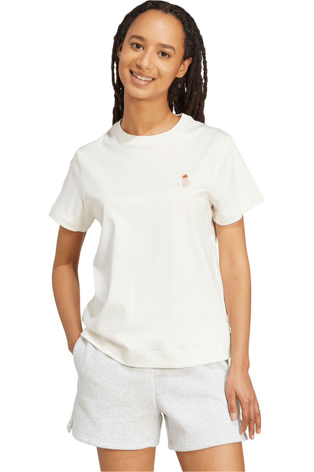 adidas camisa manga corta mujer CAT PATCH GRAPHIC vista frontal