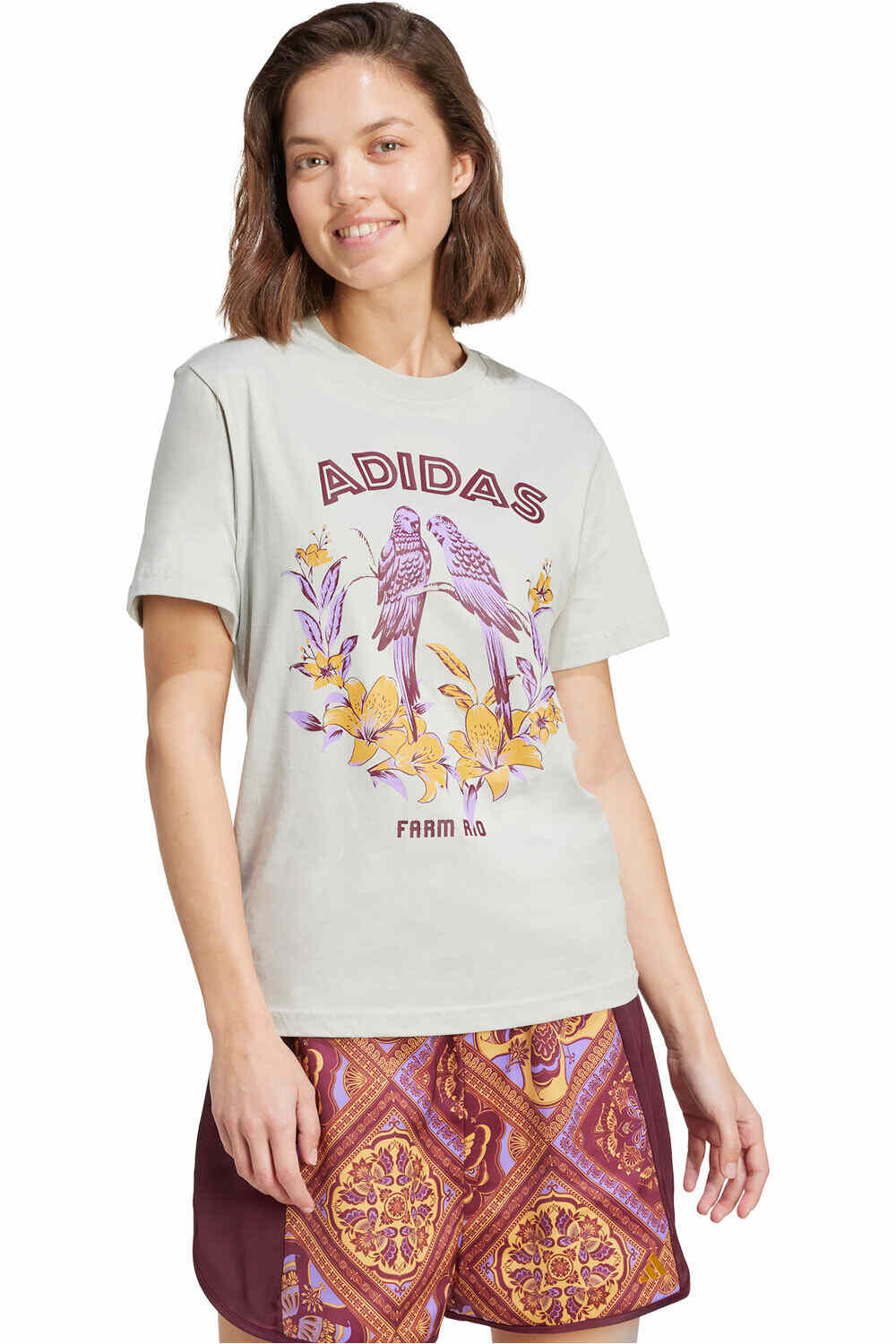 adidas camisa manga corta mujer FARM GRAPHIC T-SHIRT 2 vista frontal