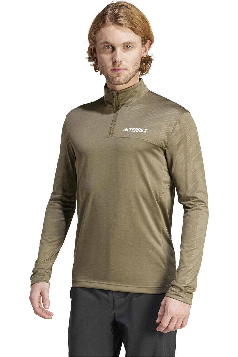 adidas camisa montaña manga larga hombre MT Half Zi LS vista frontal