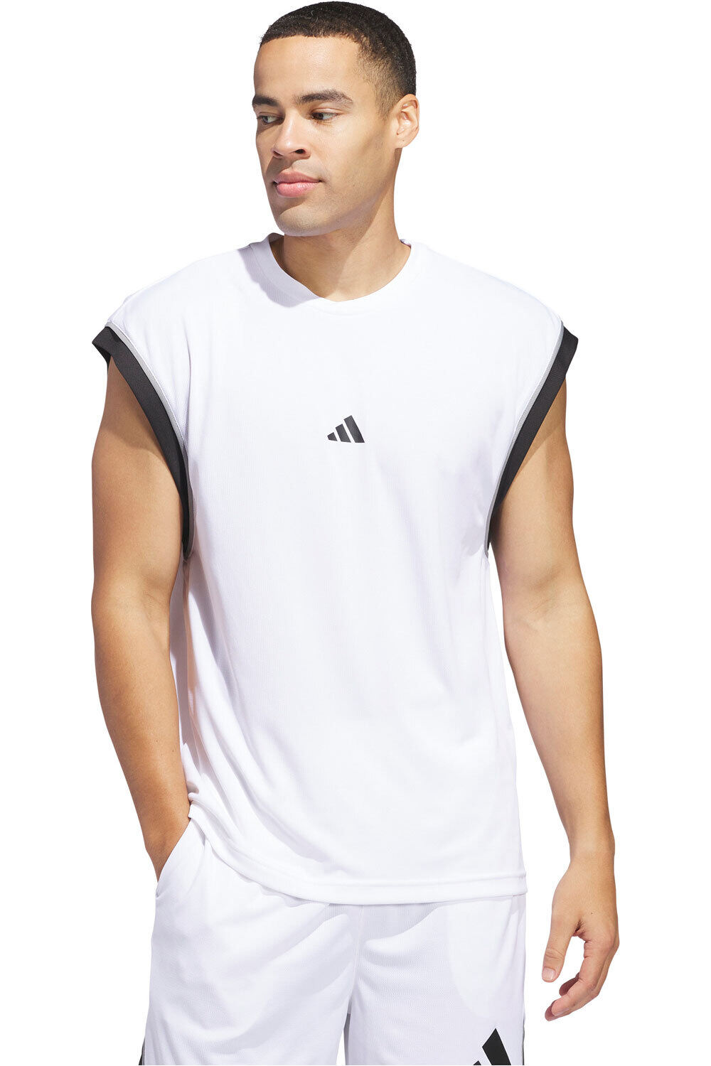 adidas camiseta baloncesto BASKETBALL ALL WORLD SLEEVELESS vista frontal