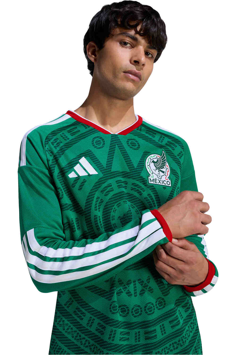 adidas camiseta de fútbol oficiales 1 EQUIPACION MEXICO 26 MANGA LARGA vista detalle
