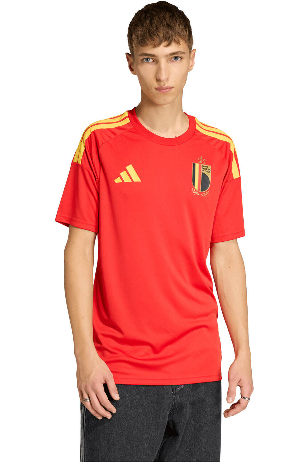 adidas camiseta de fútbol oficiales AFICIONADO BELGICA 26 1 EQUIPACION vista frontal