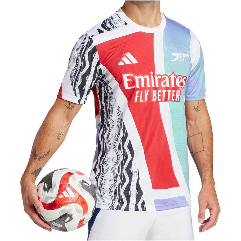 adidas camiseta de fútbol oficiales Arsenal 24/25 vista detalle