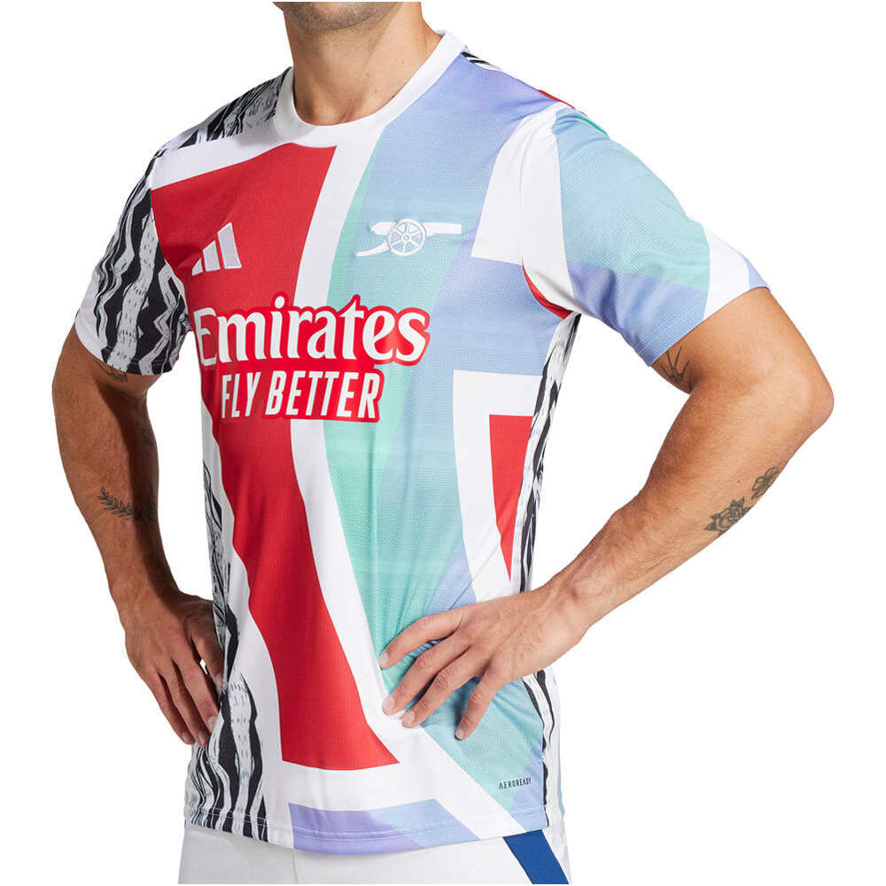adidas camiseta de fútbol oficiales Arsenal 24/25 vista frontal