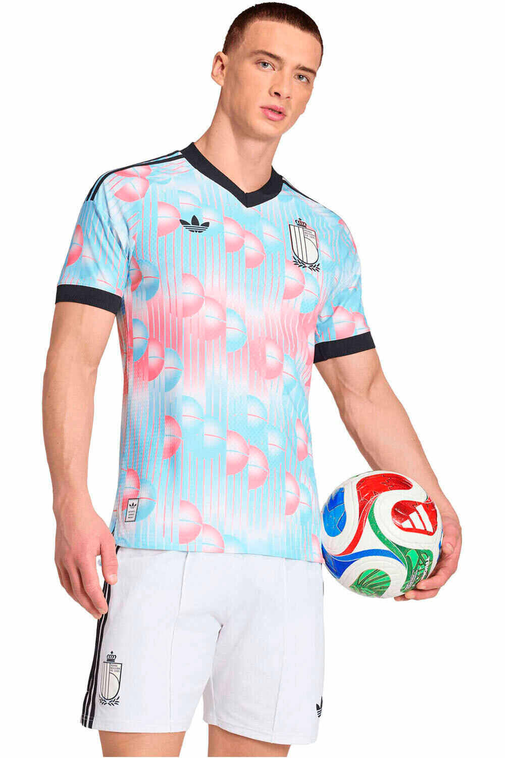 adidas camiseta de fútbol oficiales AUTHENTIC 2 EQUIPACION BELGICA 26 vista frontal