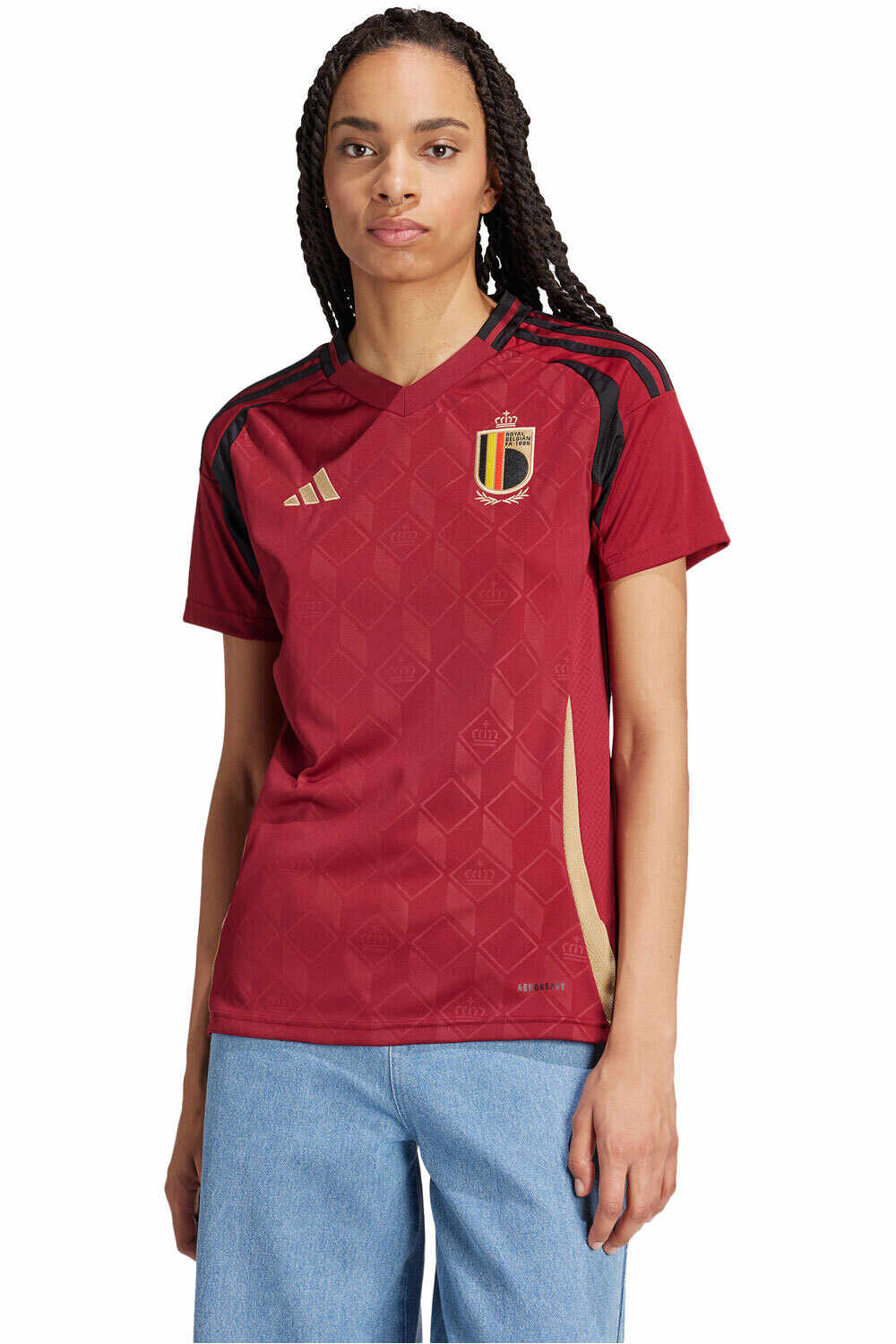 adidas camiseta de fútbol oficiales BELGICA 25 H JSY W vista frontal