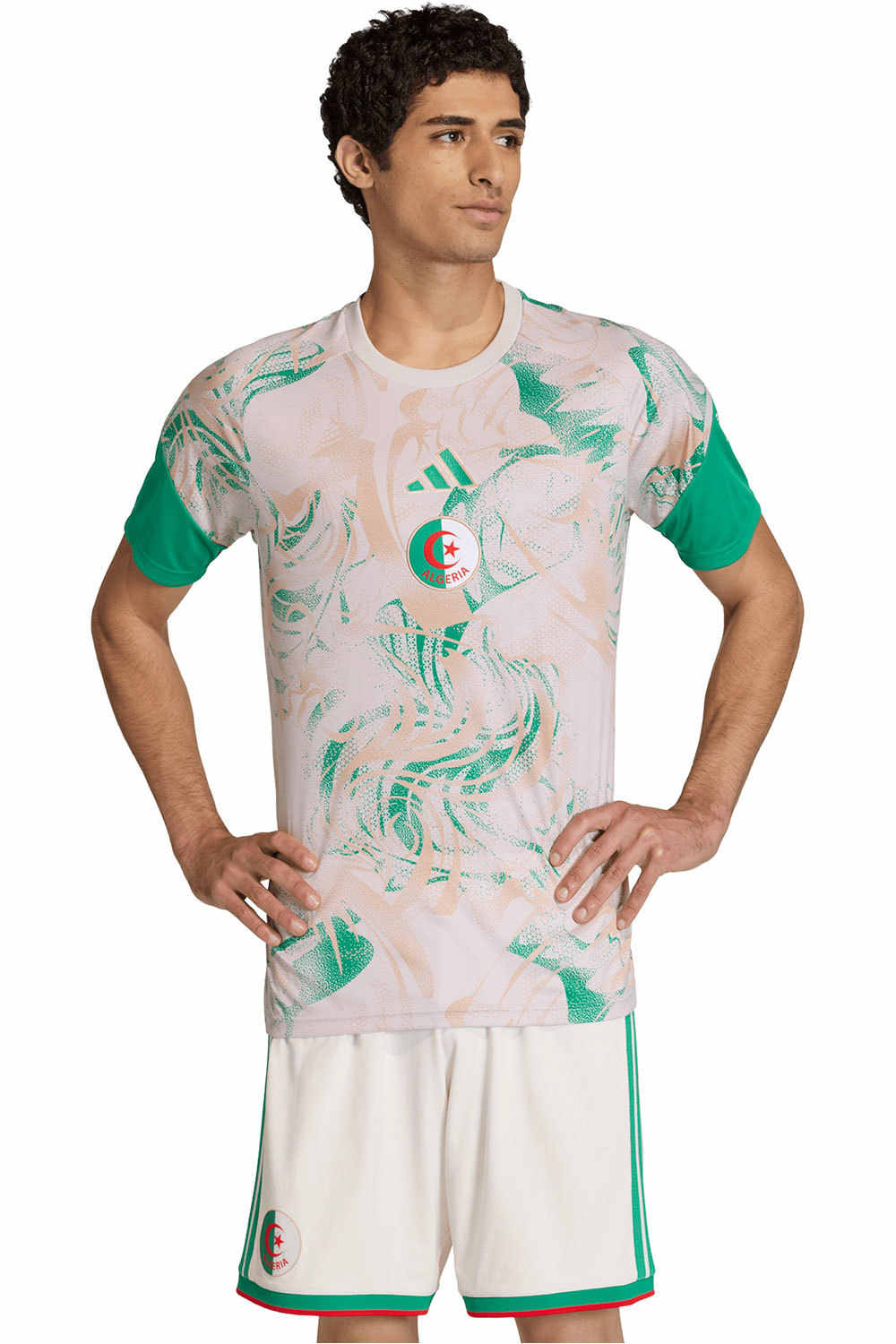 adidas camiseta de fútbol oficiales CALENTAMIENTO 2 EQUIPACIN ARGELIA 26 vista frontal