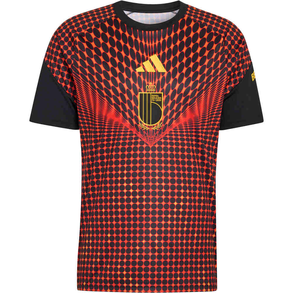 adidas camiseta de fútbol oficiales CALENTAMIENTO BELGICA 26 1 EQUIPACION vista frontal