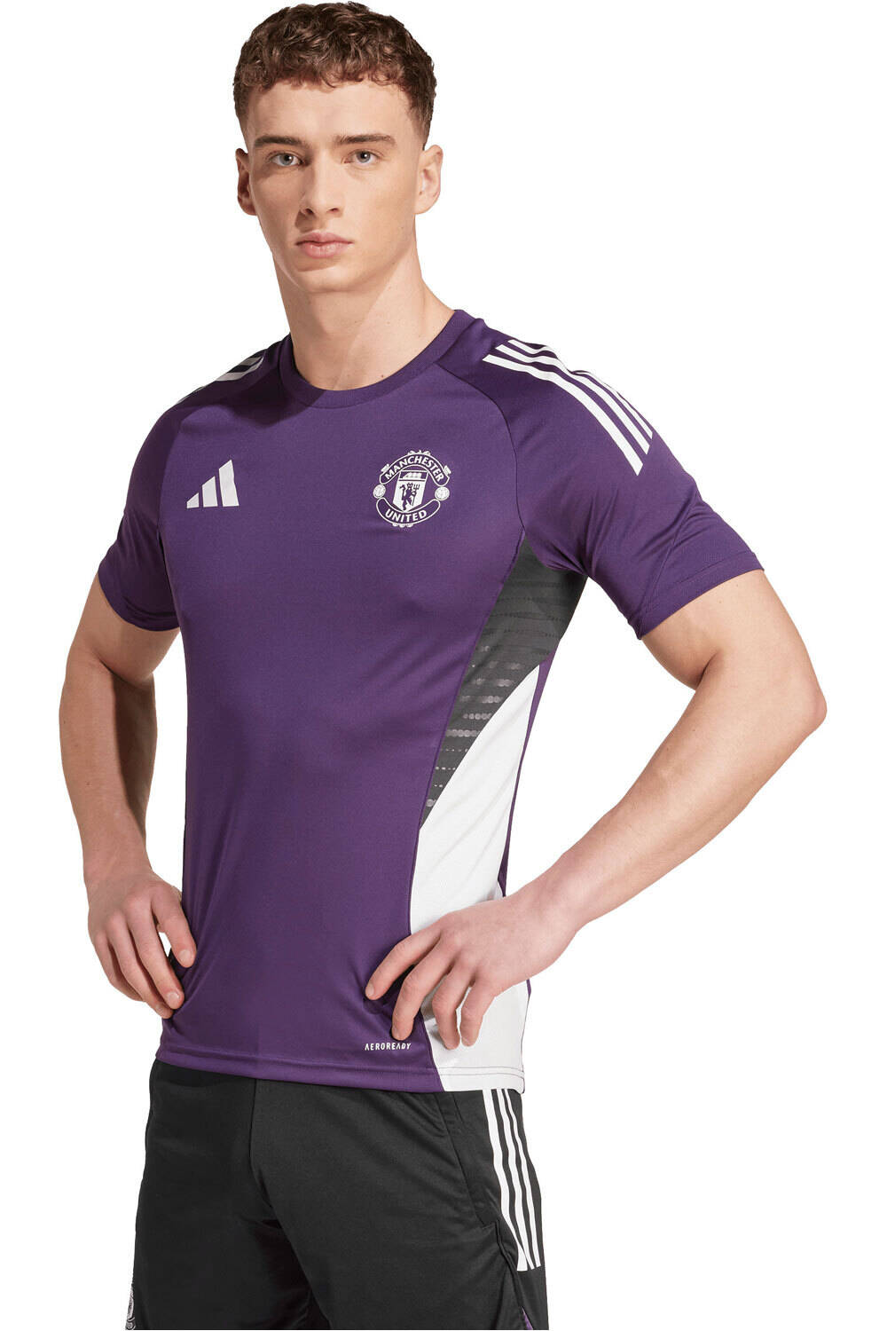 adidas camiseta de fútbol oficiales ENTRENO MANCHESTER UNITED TIRO 25 vista frontal