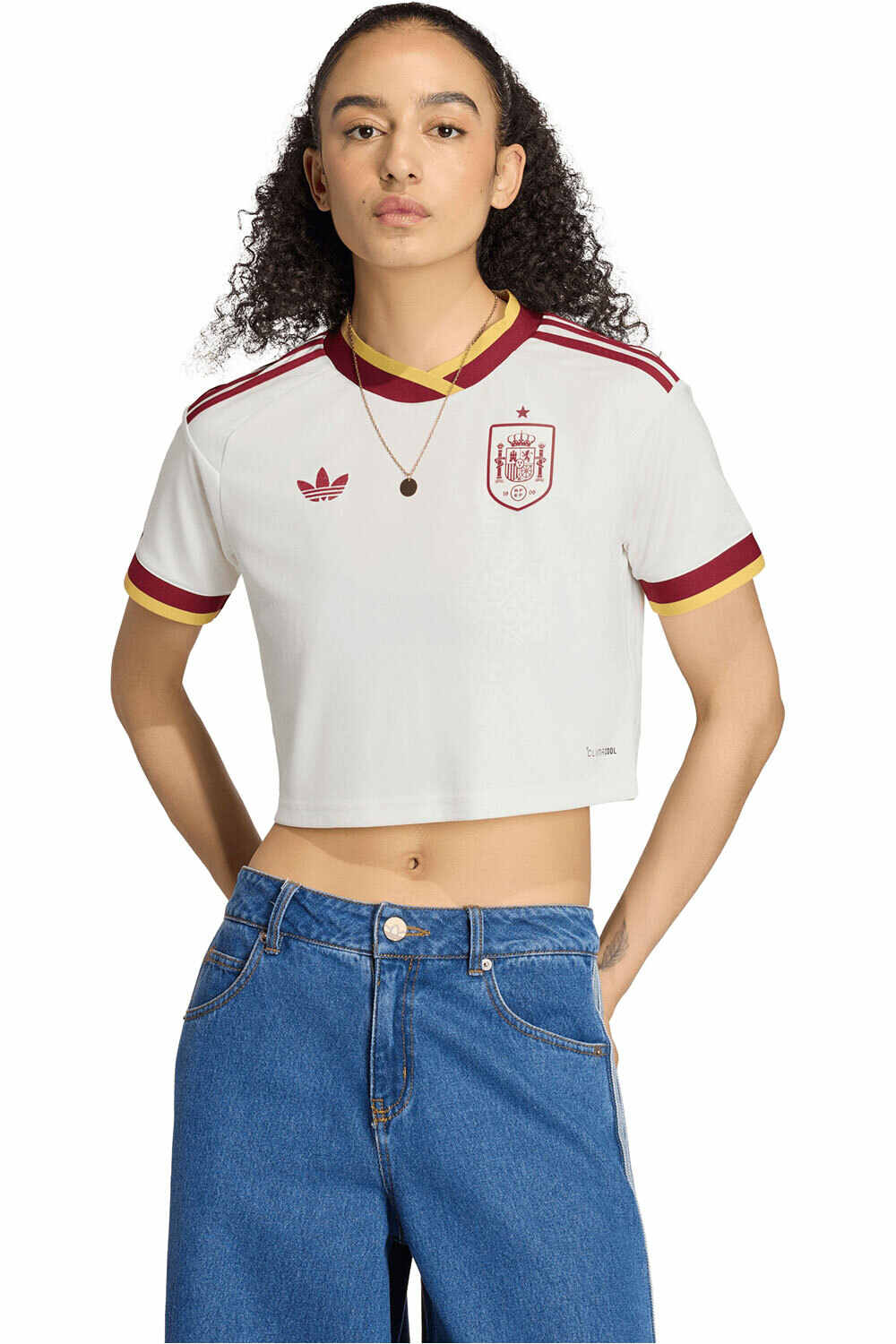 adidas camiseta de fútbol oficiales ESPAA 26 A JSY CR W vista frontal