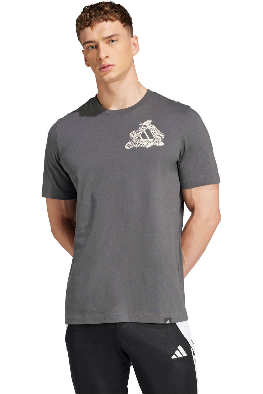 adidas camiseta de fútbol oficiales Football Kicks Graphic vista frontal