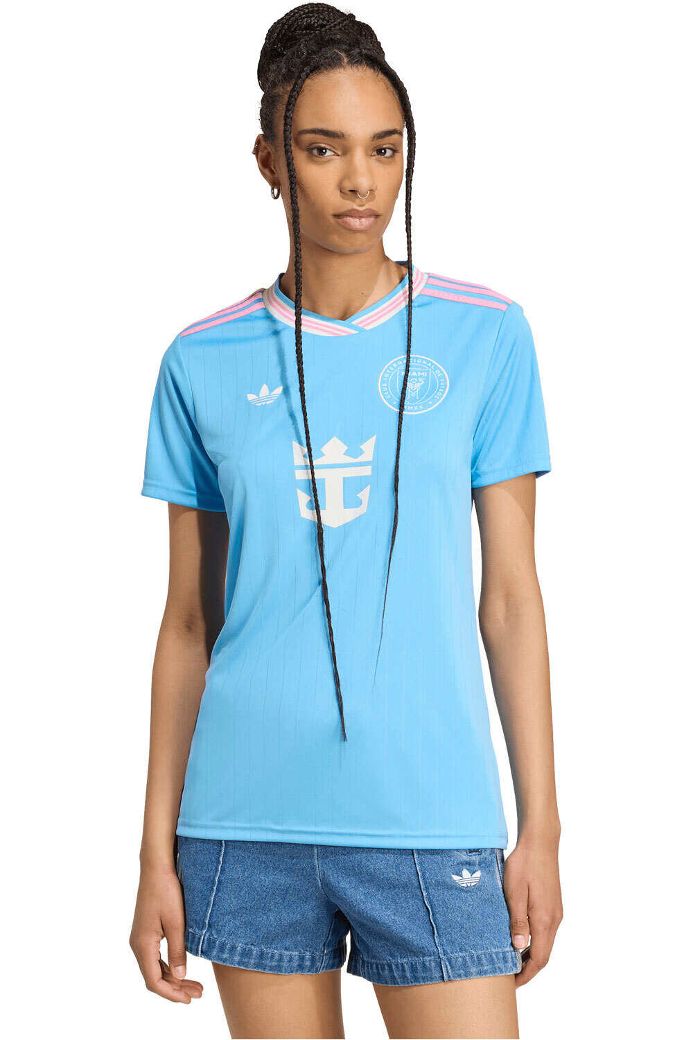 adidas camiseta de fútbol oficiales INTER MIAMI 26 3 JSY W vista frontal