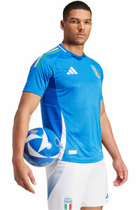 adidas camiseta de fútbol oficiales Italia 2024 Authentic home vista detalle