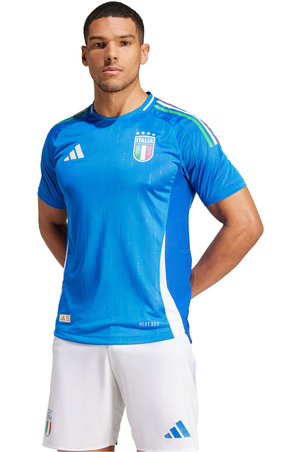 adidas camiseta de fútbol oficiales Italia 2024 Authentic home vista frontal