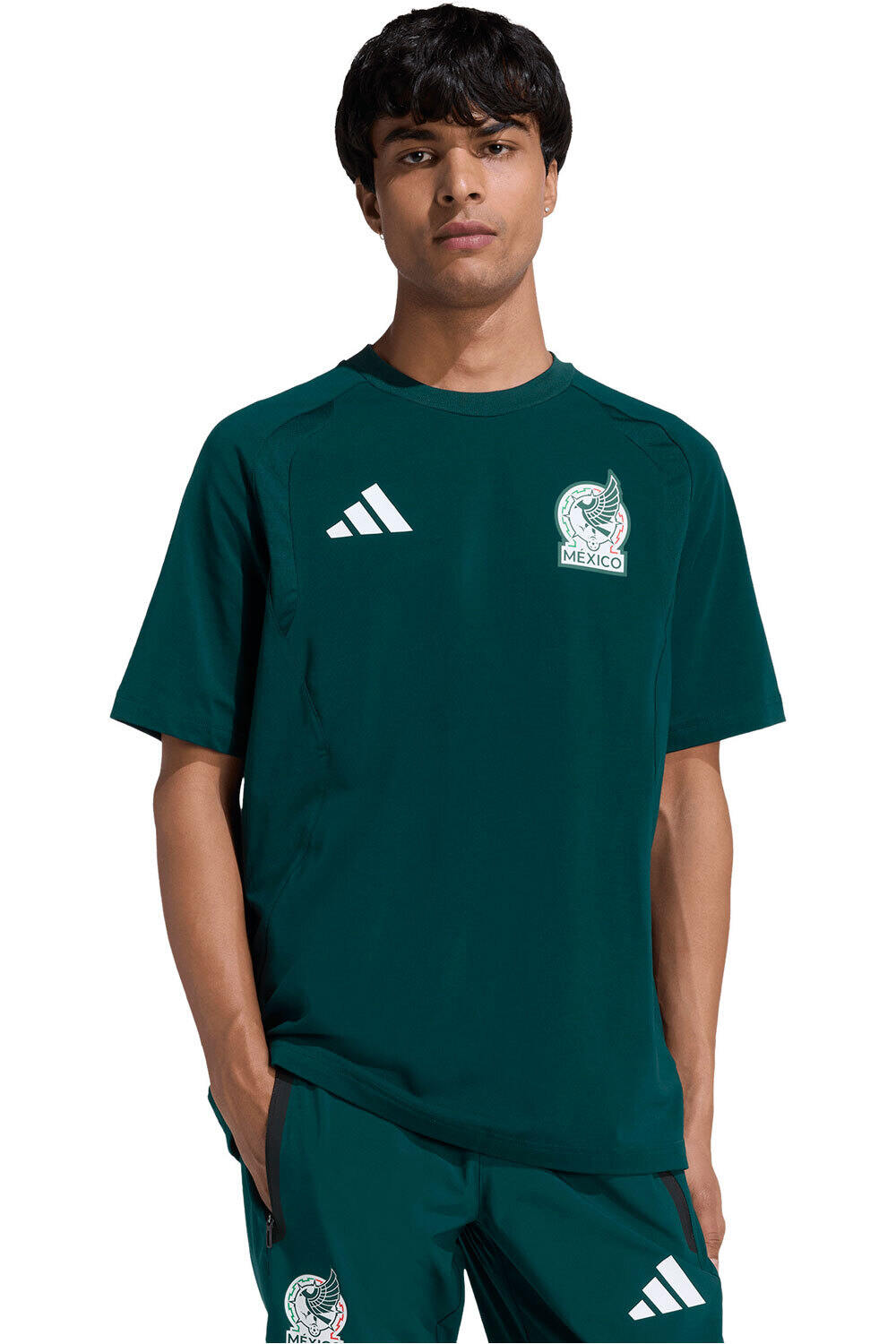 adidas camiseta de fútbol oficiales MXICO TIRO TRAVEL vista frontal