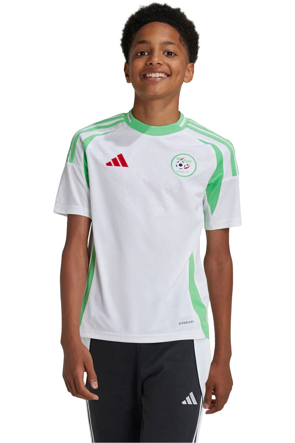 adidas camiseta de fútbol oficiales niño ARGELIA 25 H JSY Y vista frontal