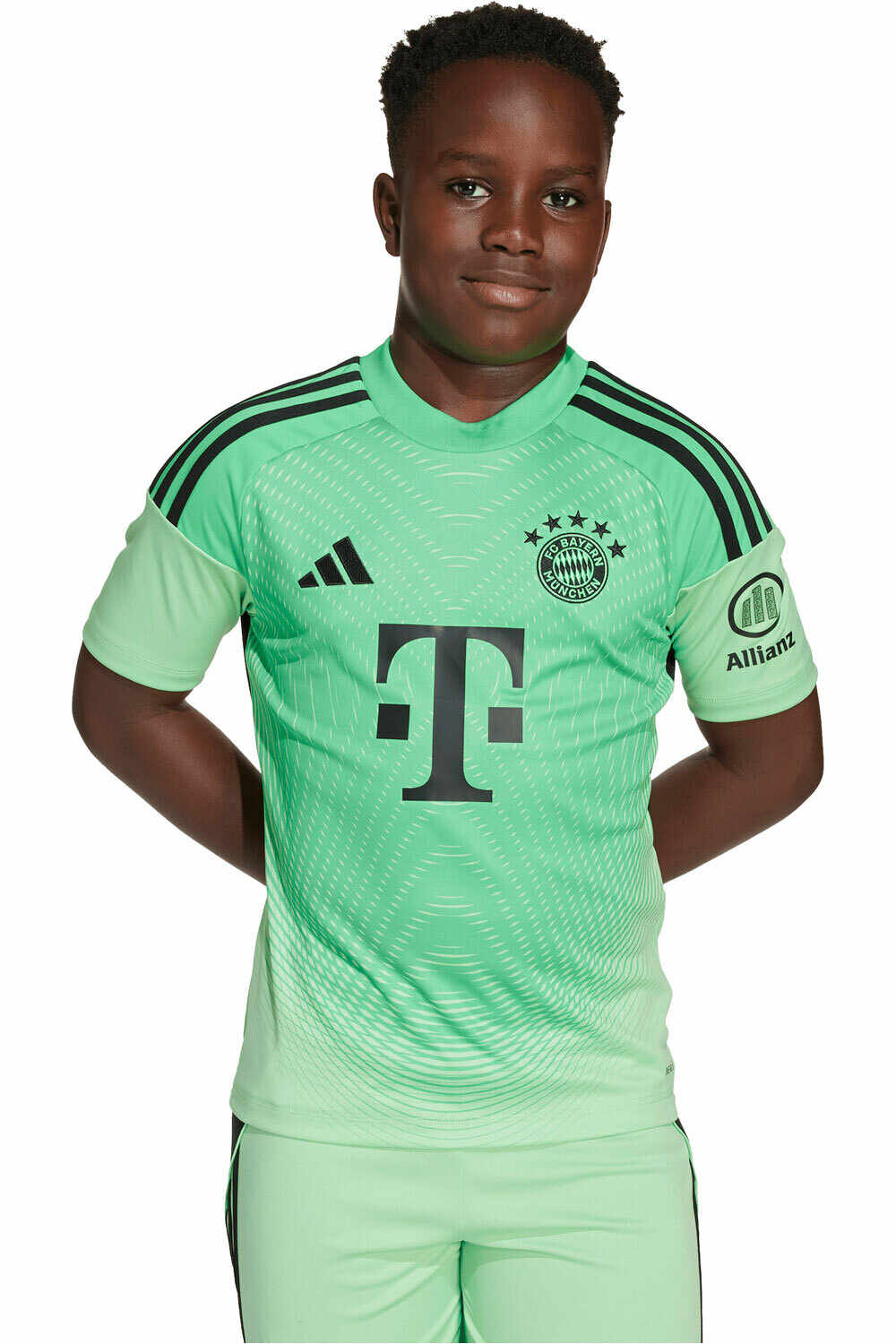 adidas camiseta de fútbol oficiales niño B.MUNICH 26 GK JSY Y vista frontal