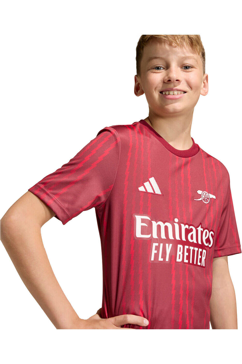 adidas camiseta de fútbol oficiales niño CALENTAMIENTO ARSENAL FC 26 vista detalle
