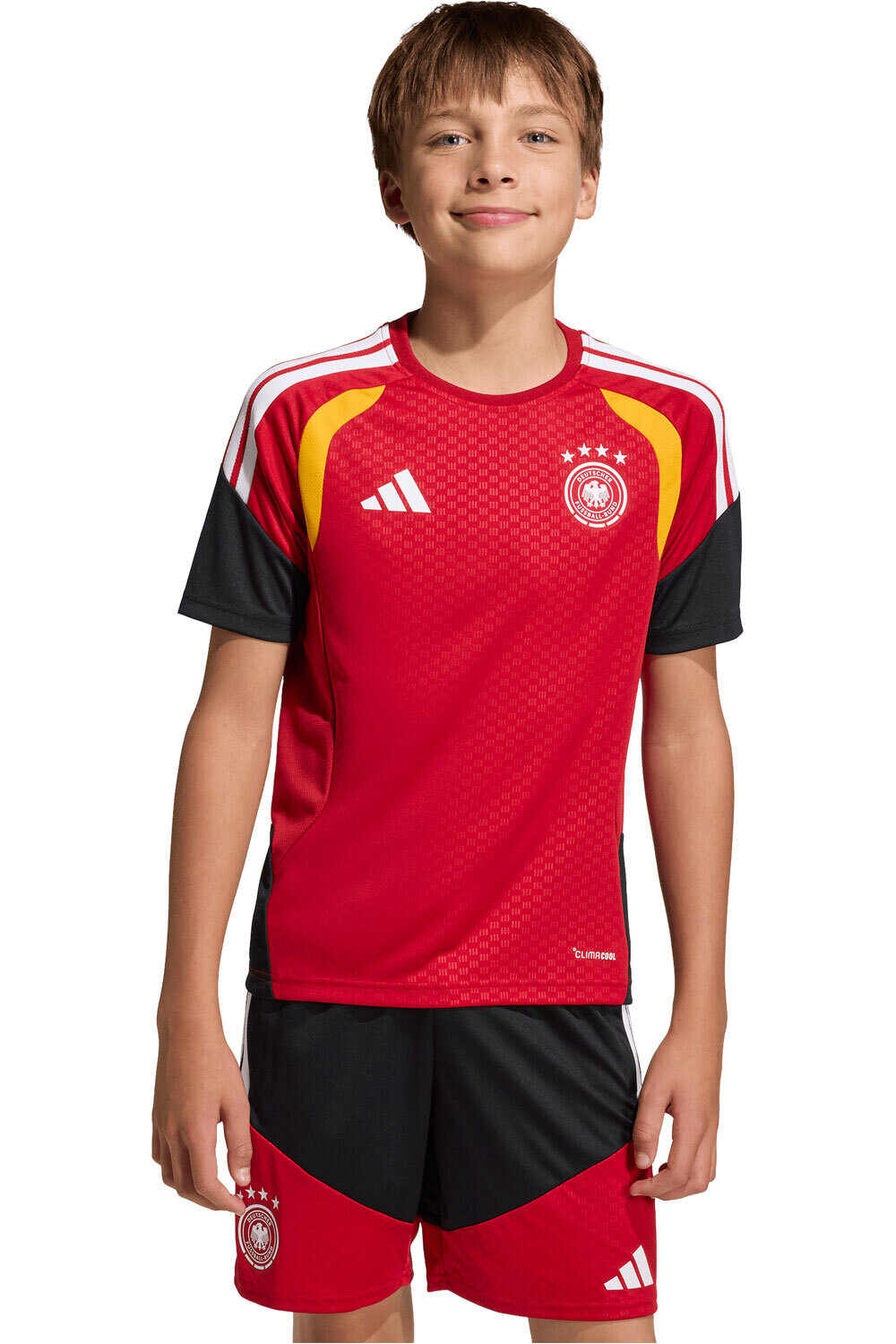 adidas camiseta de fútbol oficiales niño ENTRENAMIENTO ALEMANIA 26 TIRO vista frontal