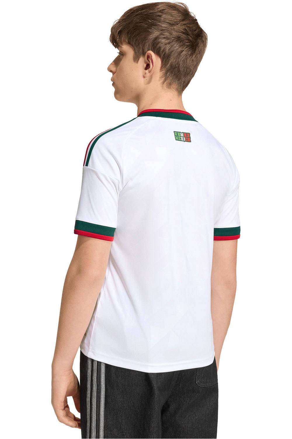 adidas camiseta de fútbol oficiales niño LA PRIMERA EQUIPACION MEXICO 26 vista trasera