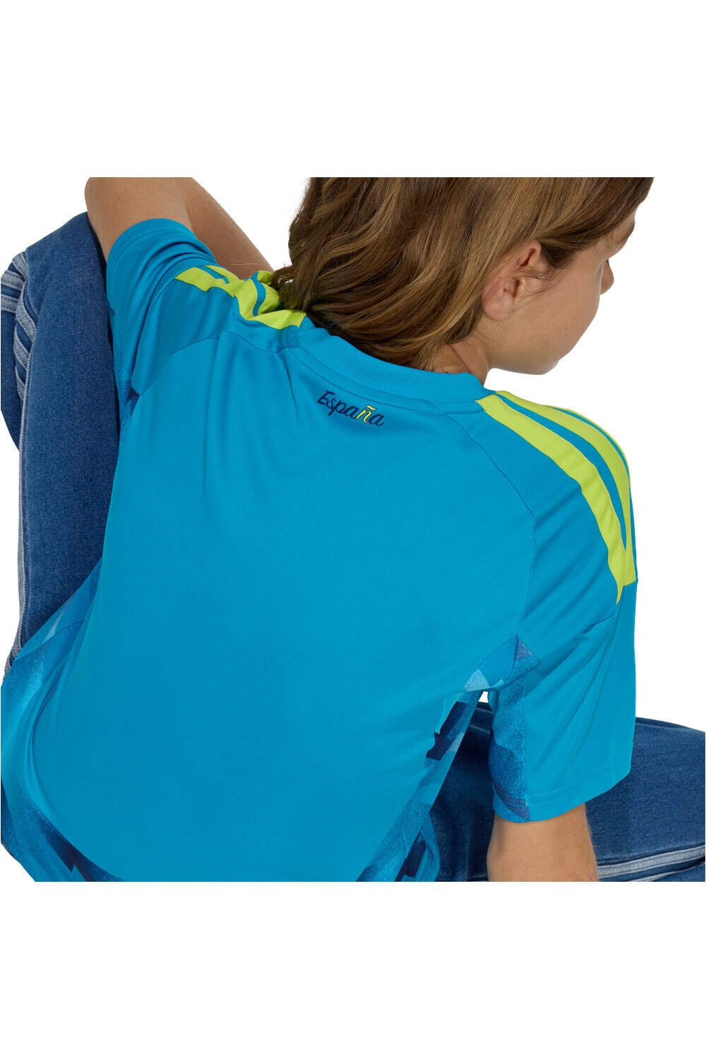 adidas camiseta de fútbol oficiales niño PORTERO PRIMERA EQUIPACION ESPANA 26 vista detalle