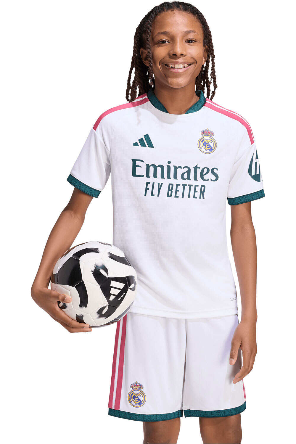 adidas camiseta de fútbol oficiales niño R.MADRID 27 H JSY Y vista frontal