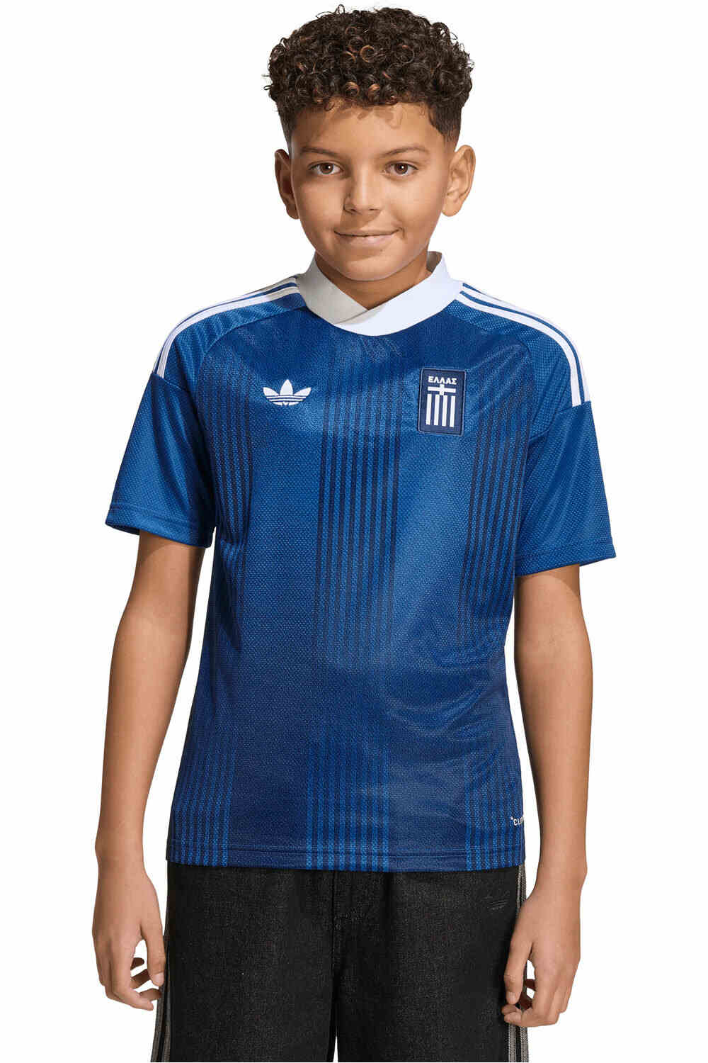 adidas camiseta de fútbol oficiales niño SEGUNDA EQUIPACIN GRECIA 26 INFANTIL vista frontal
