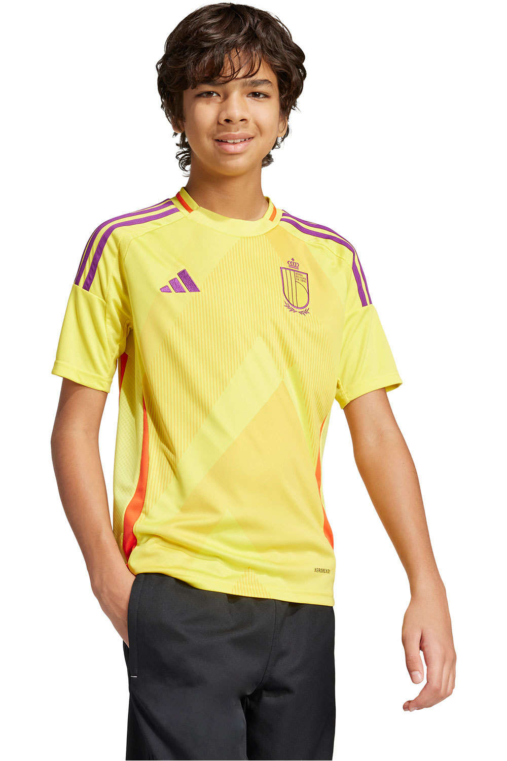 adidas camiseta de fútbol oficiales niño seleccion femenina Belgica 25 away vista frontal
