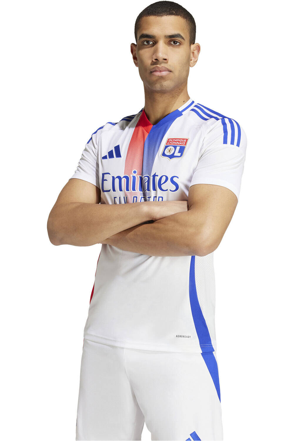 adidas camiseta de fútbol oficiales O.LYON 25 H JSY vista frontal