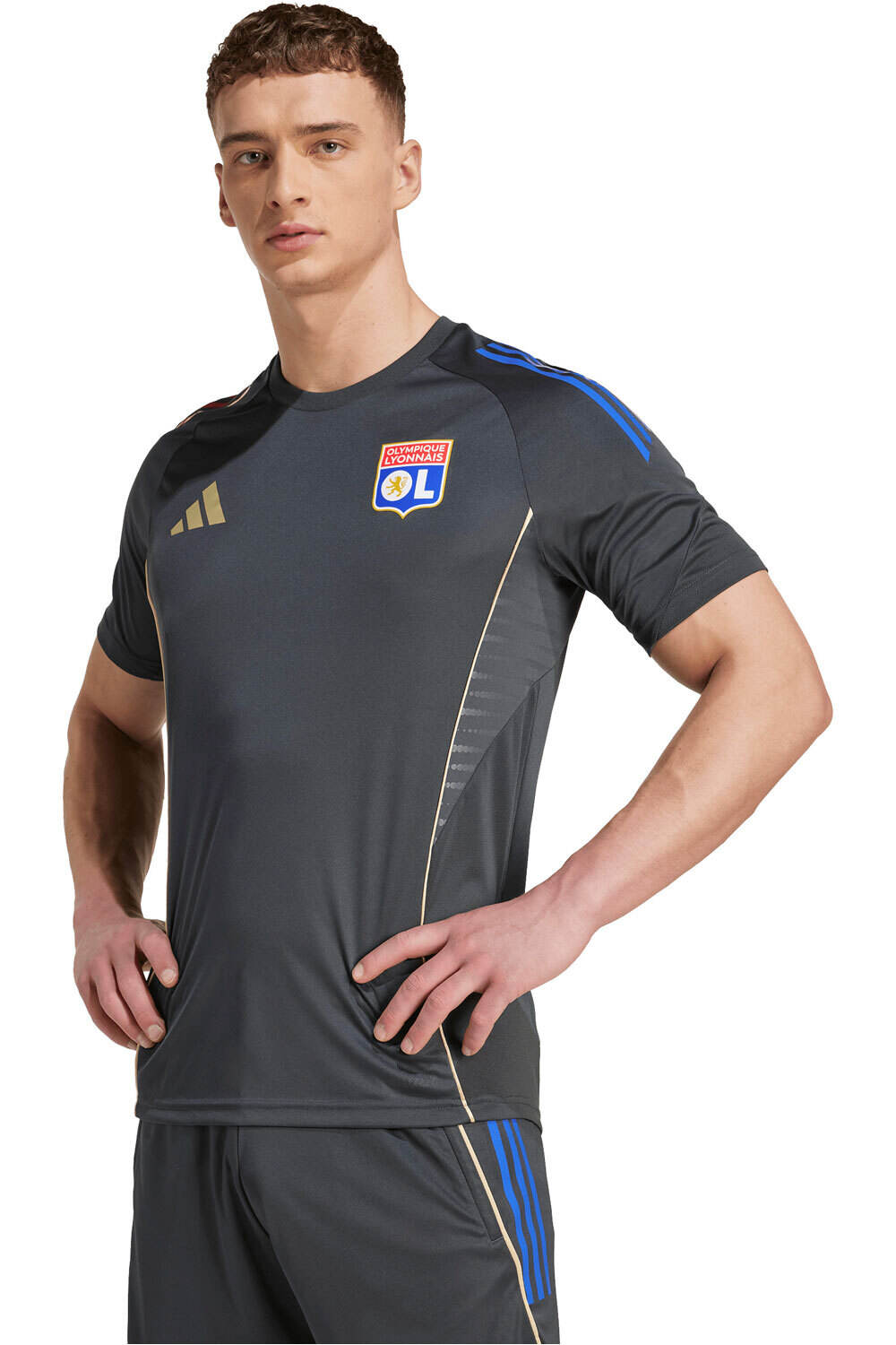 adidas camiseta de fútbol oficiales O.LYON 26 TR JSY vista frontal