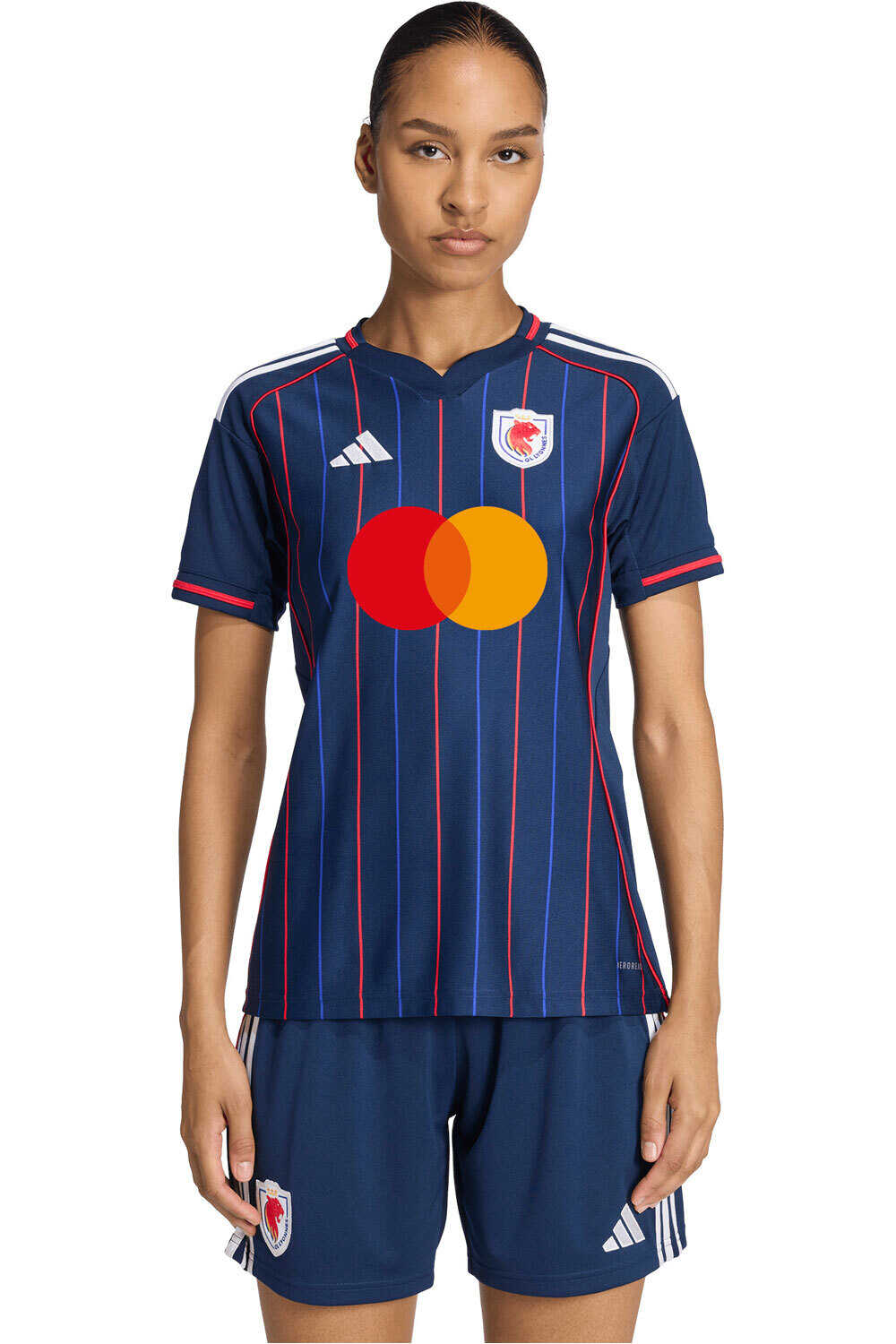 adidas camiseta de fútbol oficiales O.LYON 26L A JSY W vista frontal