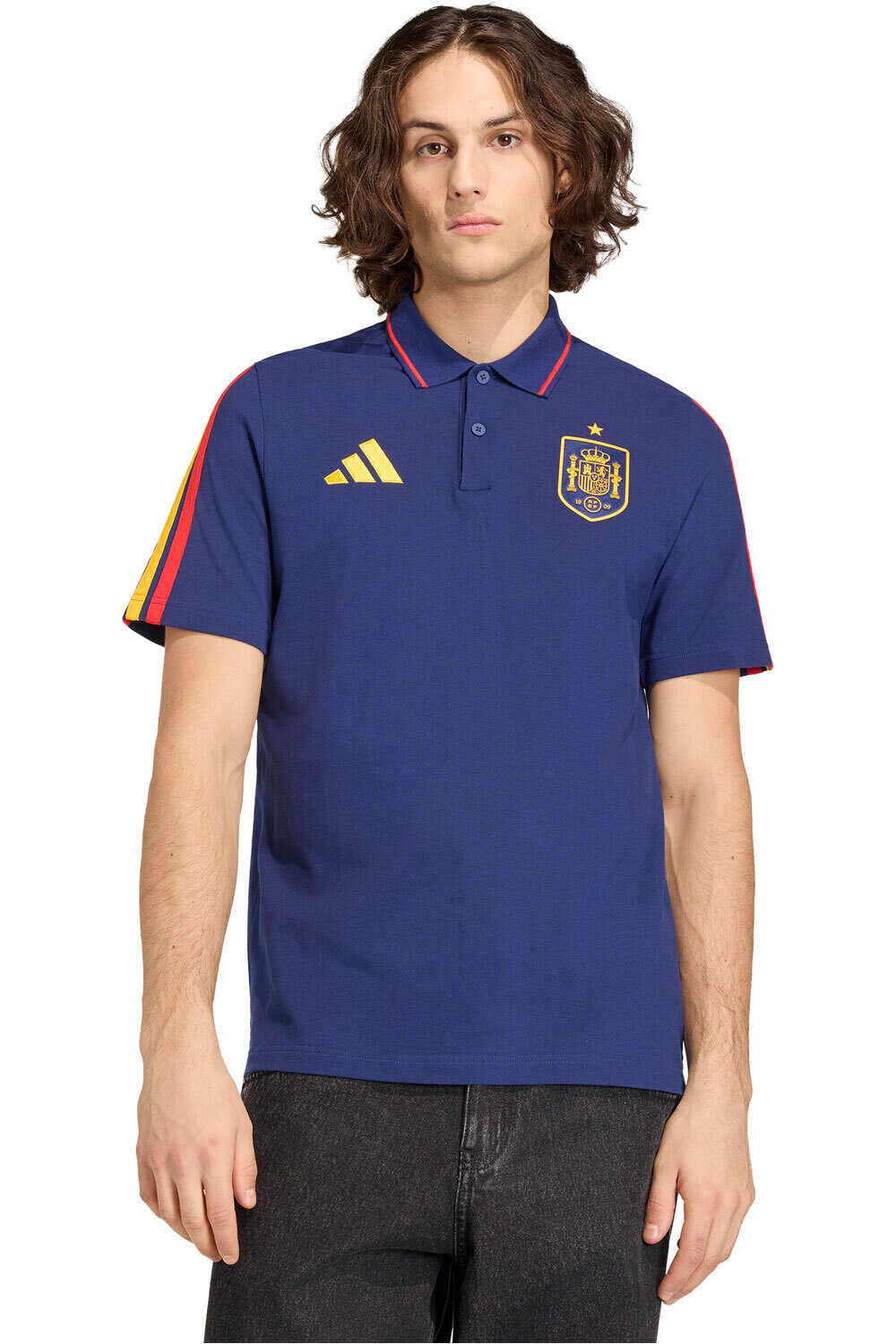 adidas camiseta de fútbol oficiales POLO ESPAA DNA vista frontal