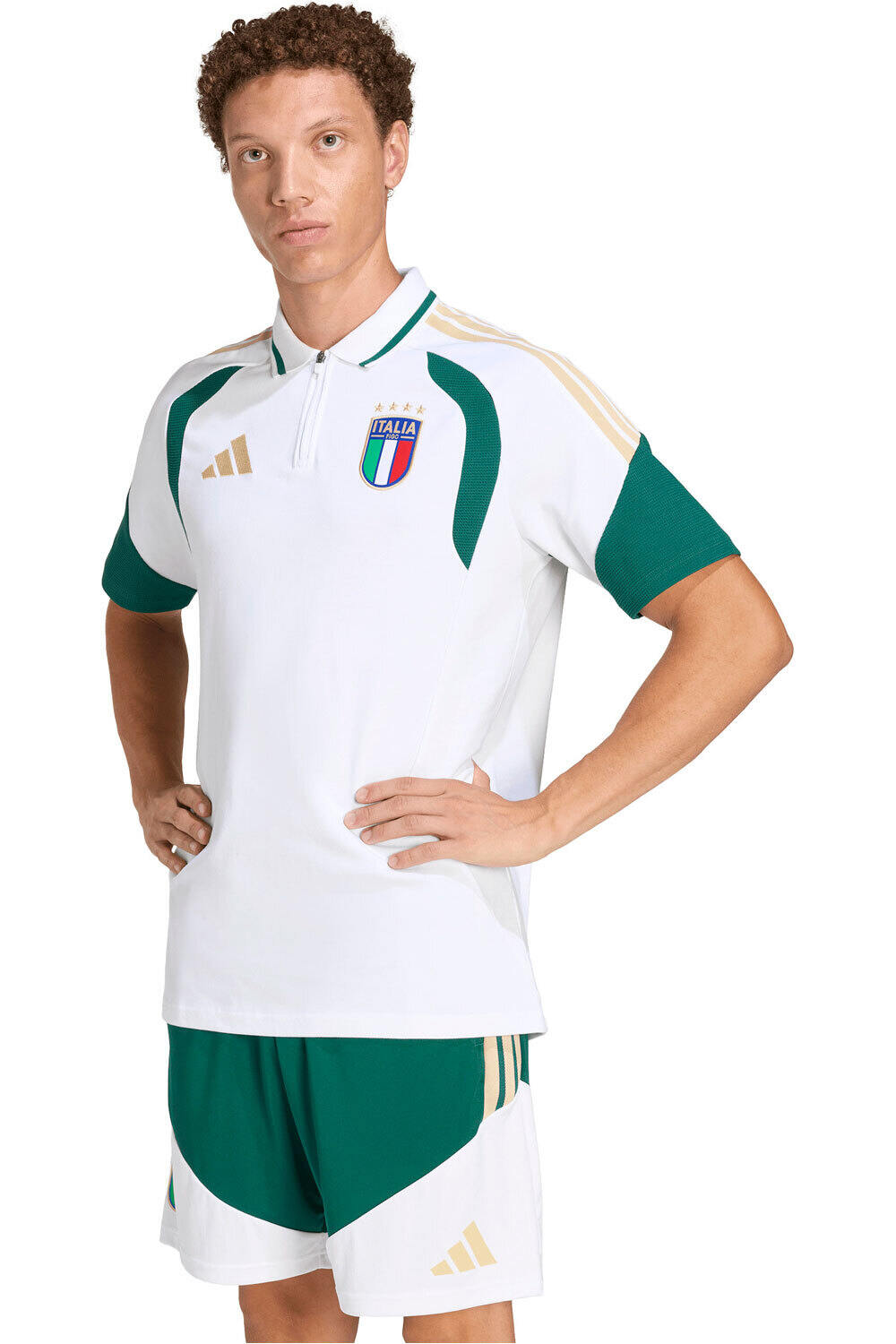 adidas camiseta de fútbol oficiales POLO ITALIA 26 TIRO vista frontal